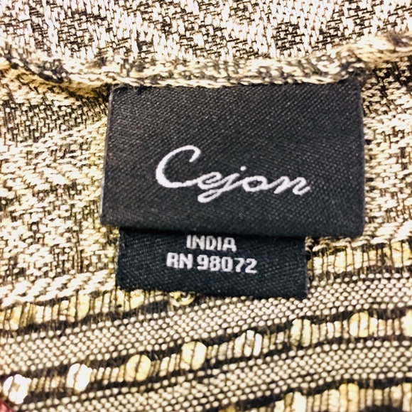 Cejon Brown/Tan Ombré Scarf with Sequin Detail - Picture 4 of 4
